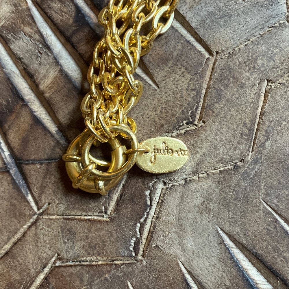 Julie Vos Gold-Plated Necklace withTurquoise Medicil Pendant - Picture 2 of 6